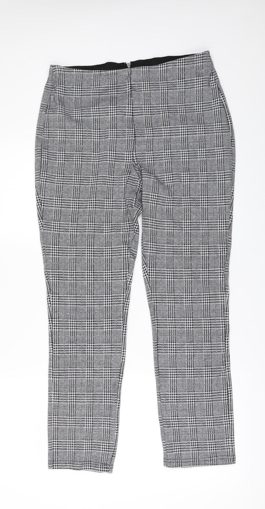 Womens UK Size M H&M Regular Fit Rain Trousers Grey Trousers