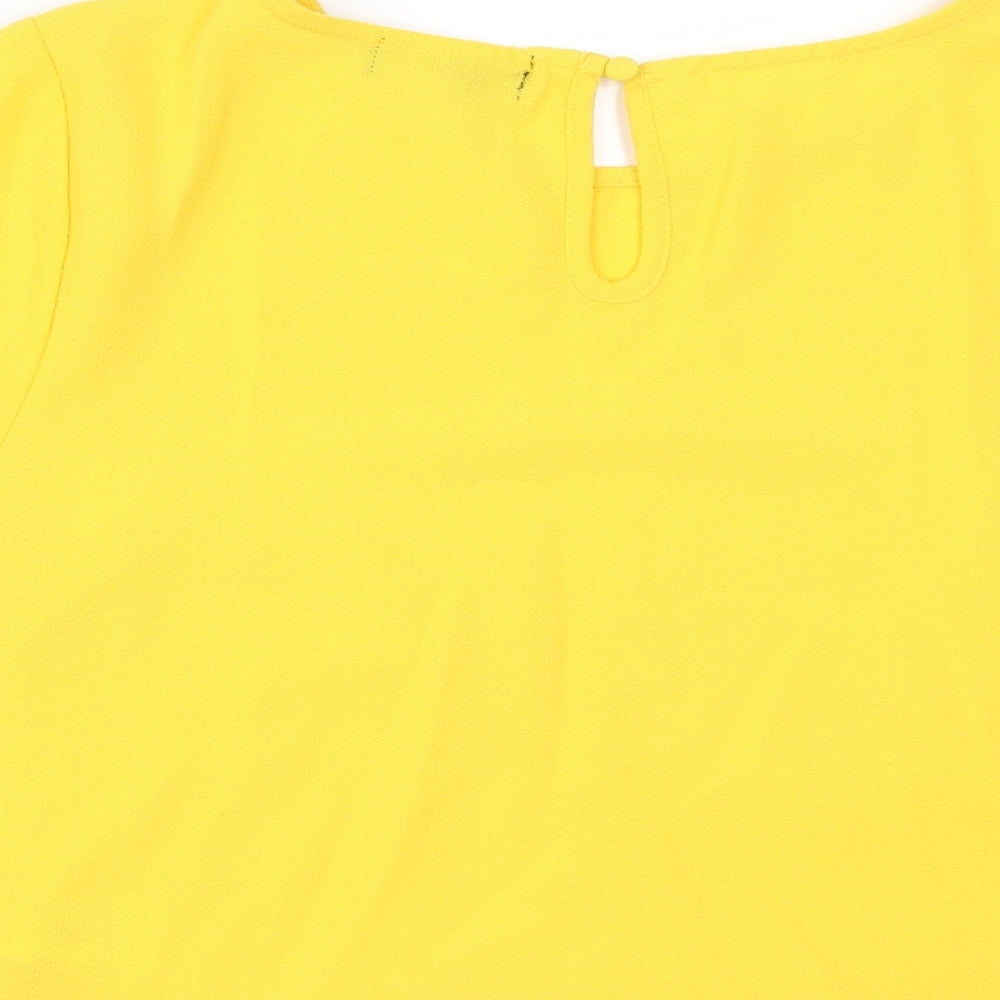 Womens UK Size 12 New Look Yellow Tunic Blouse