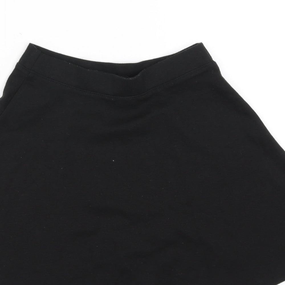 Sainsburys Girls Black Skater Skirt Size 8 Years - School