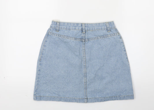 PRETTYLITTLETHING Womens Blue  Denim Mini Skirt Size 6