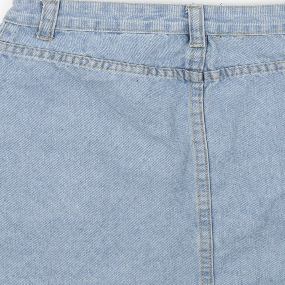 PRETTYLITTLETHING Womens Blue Denim Mini Skirt Size 6