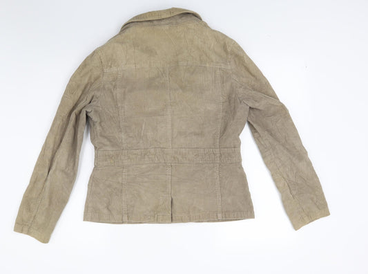 Papaya Womens Brown Corduroy Jacket Coat Size 14
