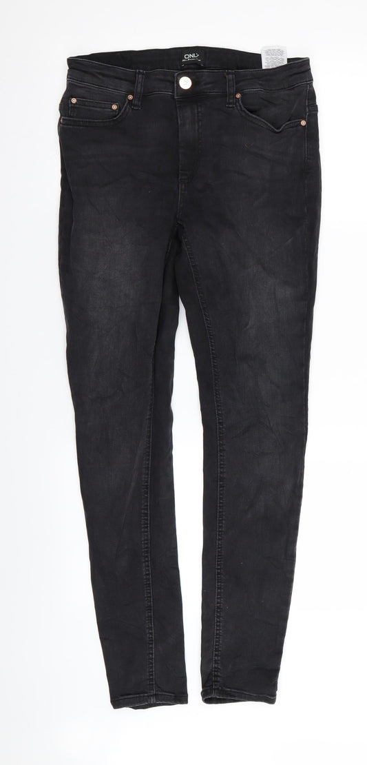 Womens UK Size 30 in Only Regular Fit Skinny Black Jeans