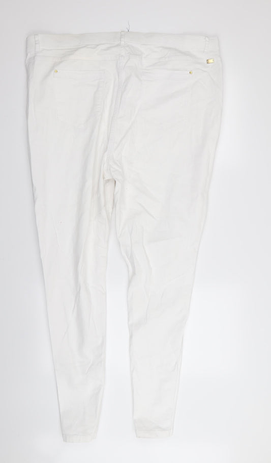 Womens UK Size 40 in Preworn Regular Fit Skinny White Jeans