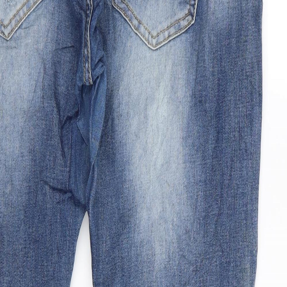 Mens UK Size S Preworn Regular Fit Skinny Blue Jeans