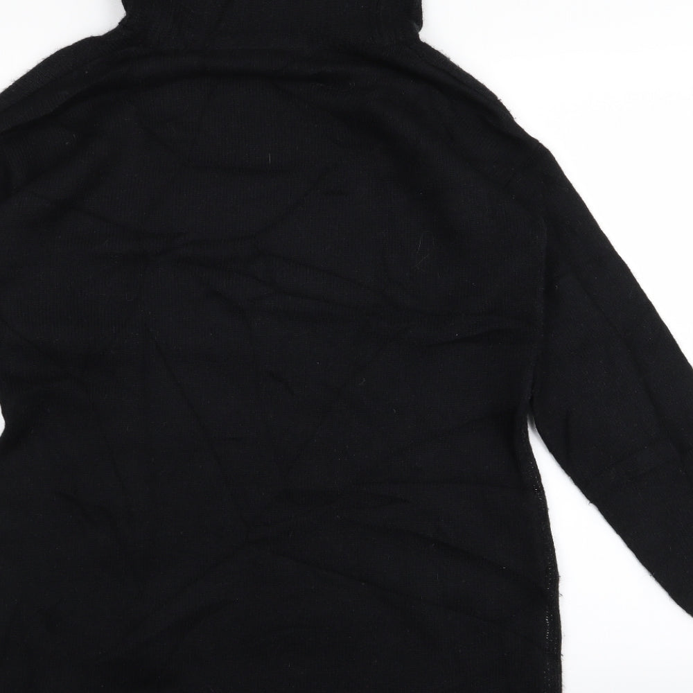 M&S Womens Black Floral Jumper Dress