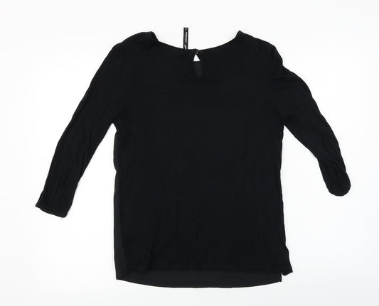 Womens UK Size 6 NEXT Black Basic Blouse