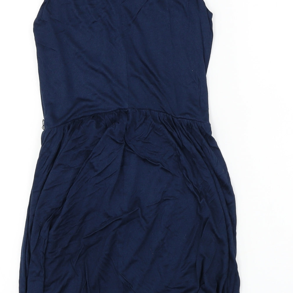 Miss Selfridge Womens Blue Basic Blouse Size 8