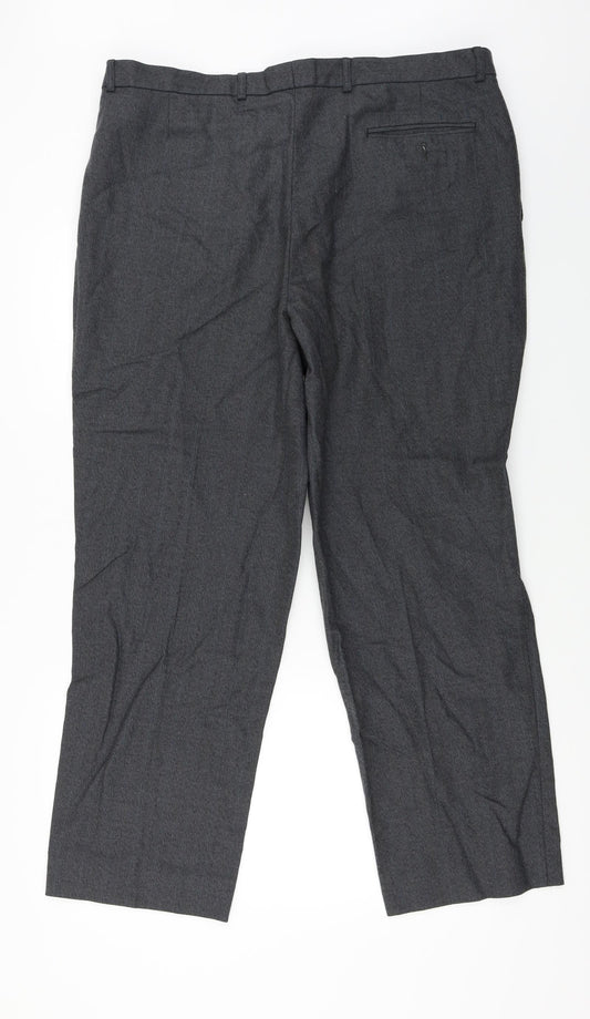 Mens UK Size 41 in Preworn Regular Fit Grey Trousers