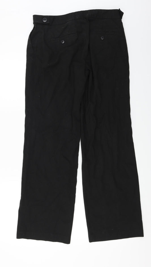 Womens UK Size 12 NEXT Regular Fit Black Trousers