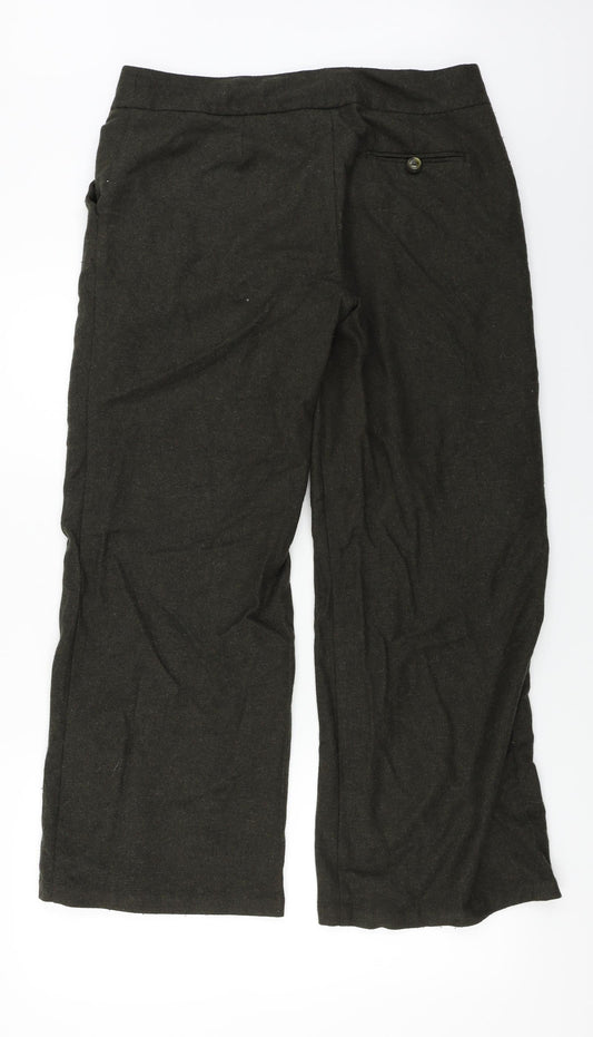 Womens UK Size 14 Marks and Spencer Regular Fit Brown Trousers