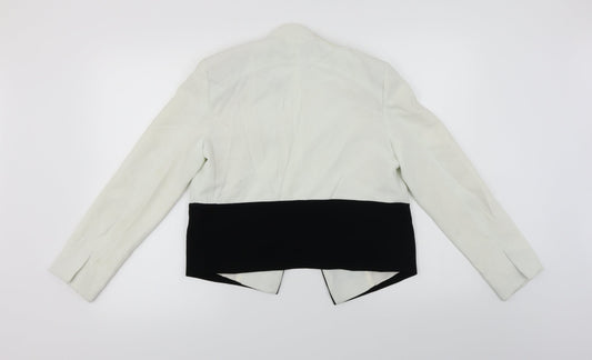 Topshop Womens White Jacket Blazer Size 10