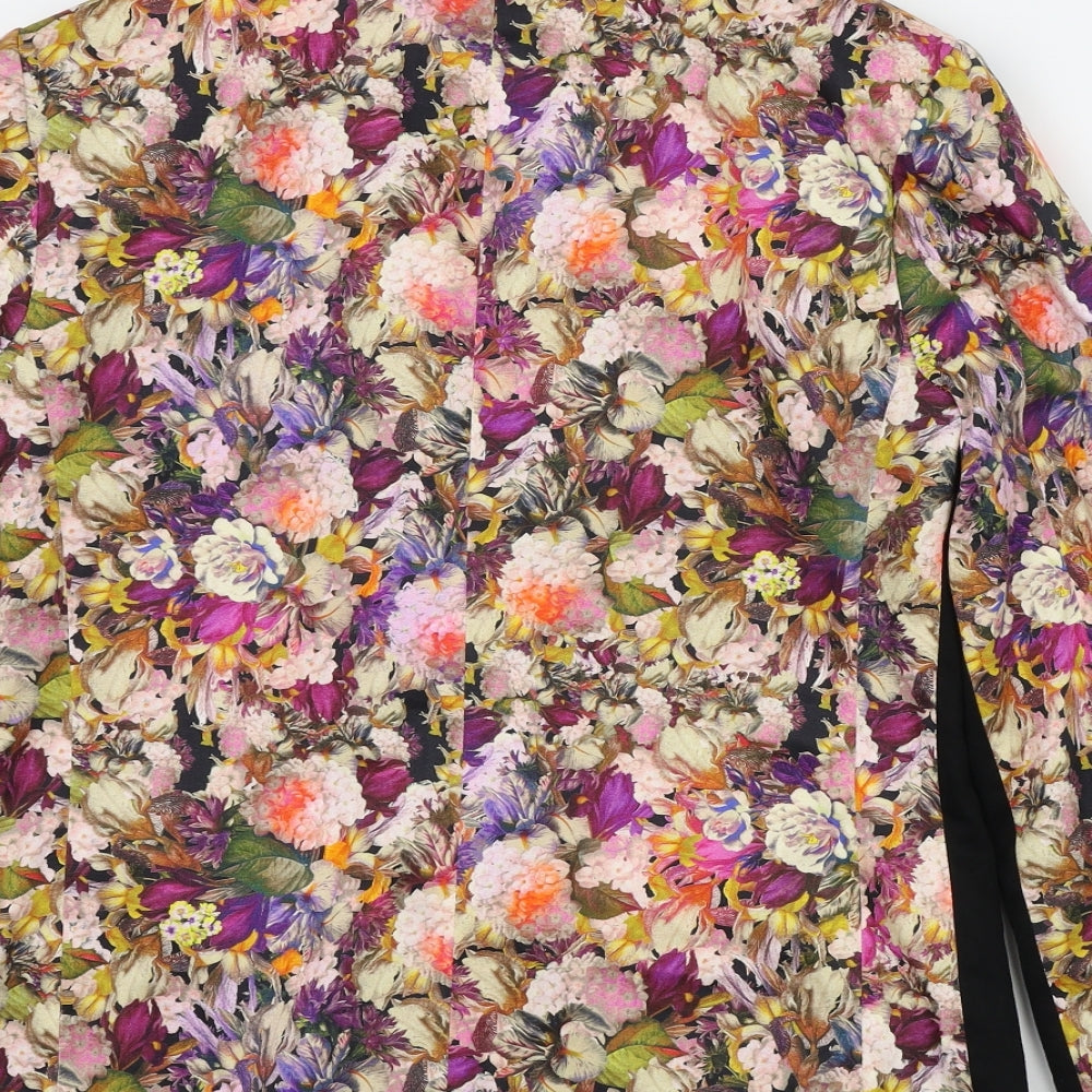 Topshop Womens Multicoloured Floral Jacket Size 6