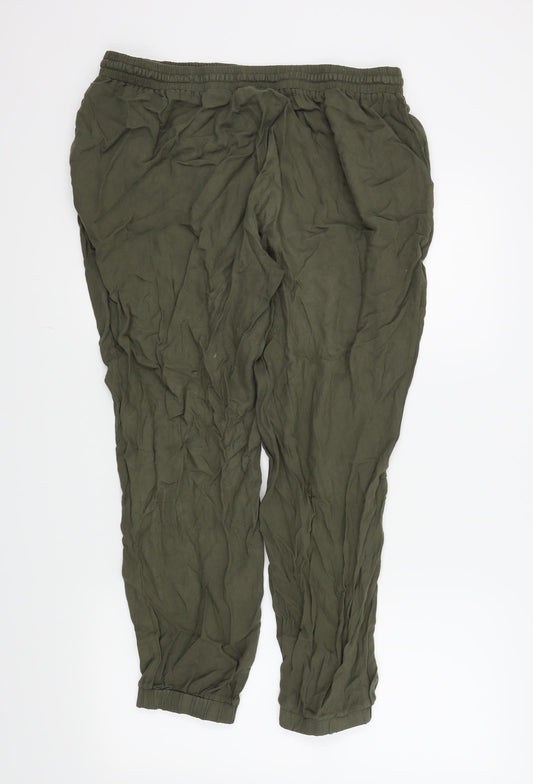 New Look Womens Green Trousers L28.5 in