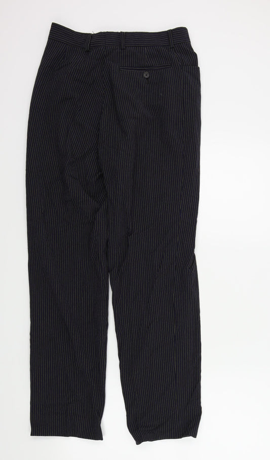 Fosters Mens Blue Striped Trousers Size 30 L29 in