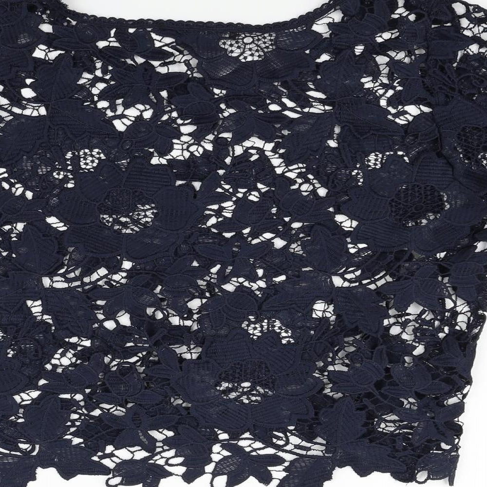 Womens UK Size S Atmosphere Blue Basic Blouse
