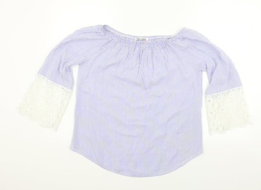 Womens UK Size XL Made in Italy Blue Blouse