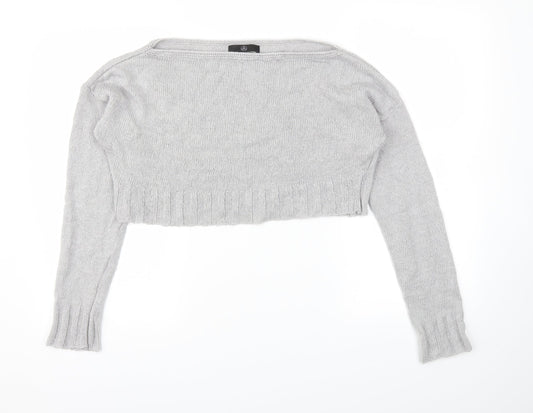 Missguided Womens Grey Pullover Jumper Size S
