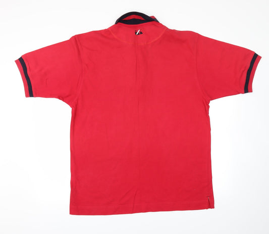 Cutters Mens Red Polo Size M