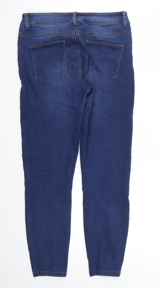 Denim & Co. Womens Blue Skinny Jeans Size 10 L27 in