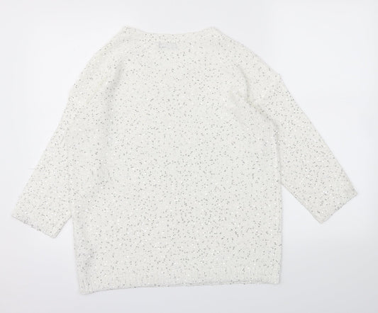 F&F Womens White Basic T-Shirt Size 10