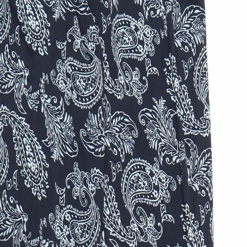 Womens UK Size M Preworn Regular Fit Harem Blue Trousers