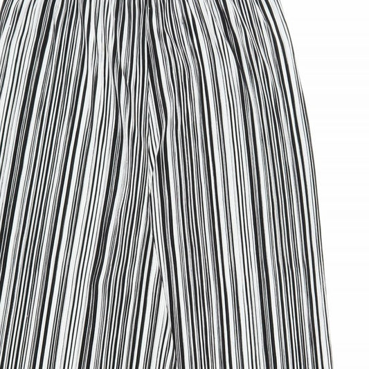 Primark Womens Grey Striped Bloomer Trousers Size 8 L22 in