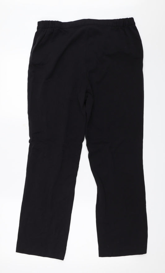 Womens UK Size 12 Marks and Spencer Regular Fit Black Trousers