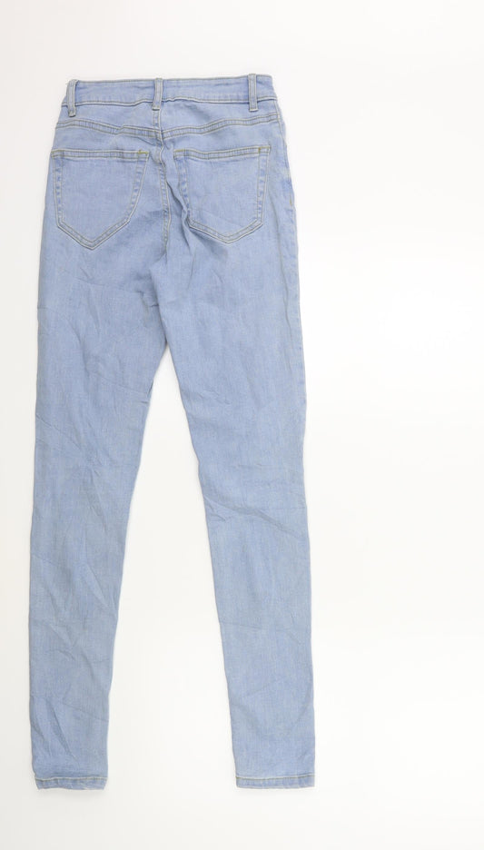 Denim & Co. Womens Blue Denim Skinny Jeans Size 6 L30 in
