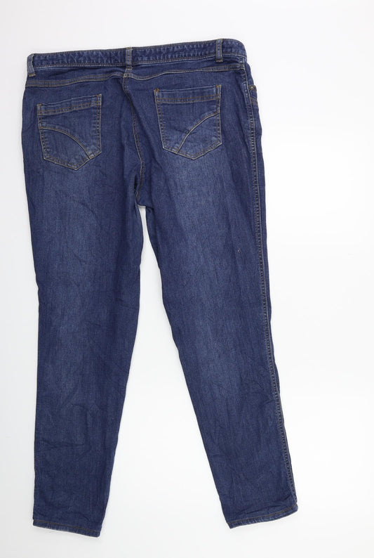 Gina Benotti Womens Blue Denim Straight Jeans Size 16 L30 in