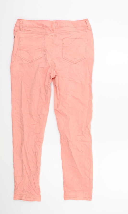 F&F Womens Pink Denim Skinny Jeans Size 10 L28 in