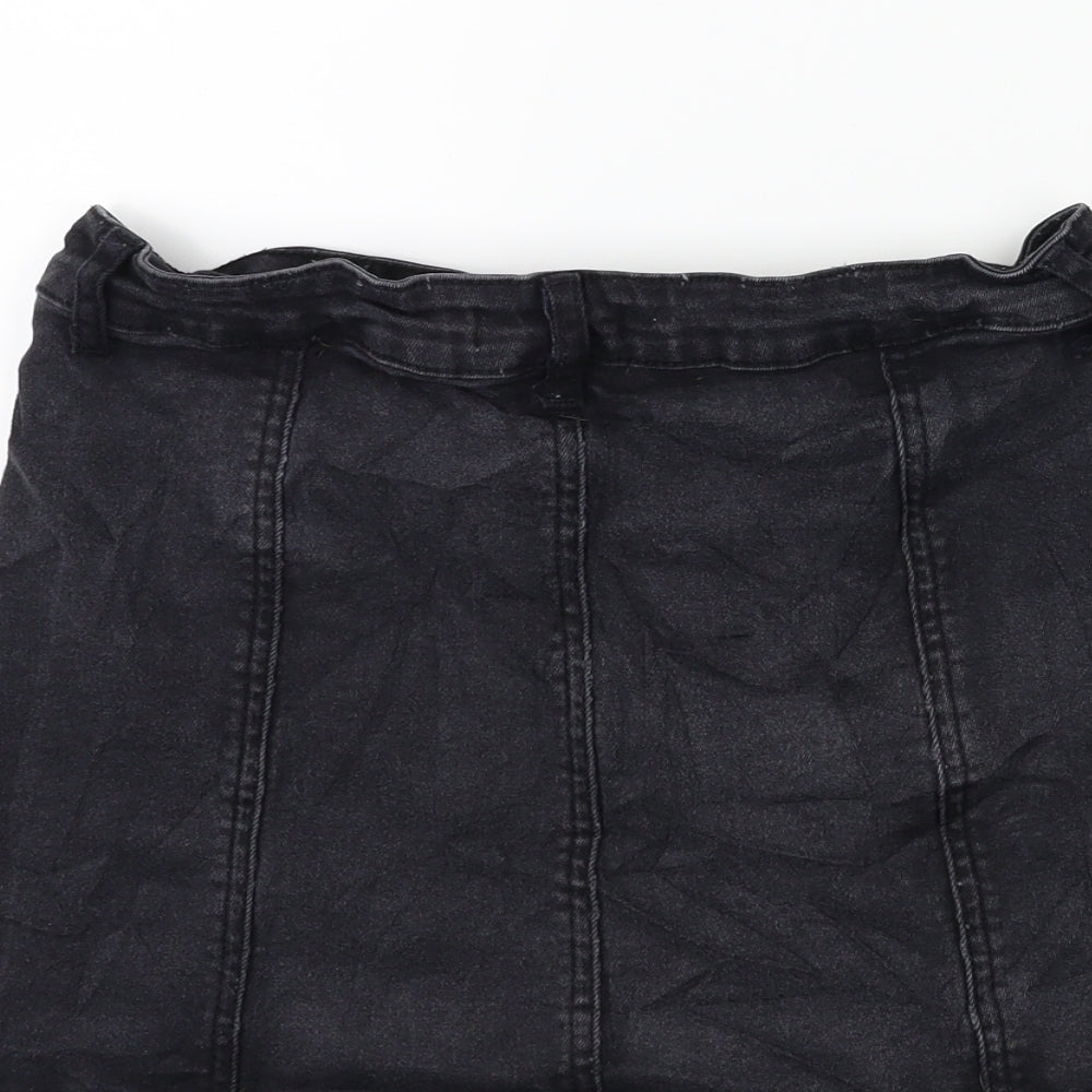 FOREVER 21 Womens Black  Denim A-Line Skirt Size 29 in