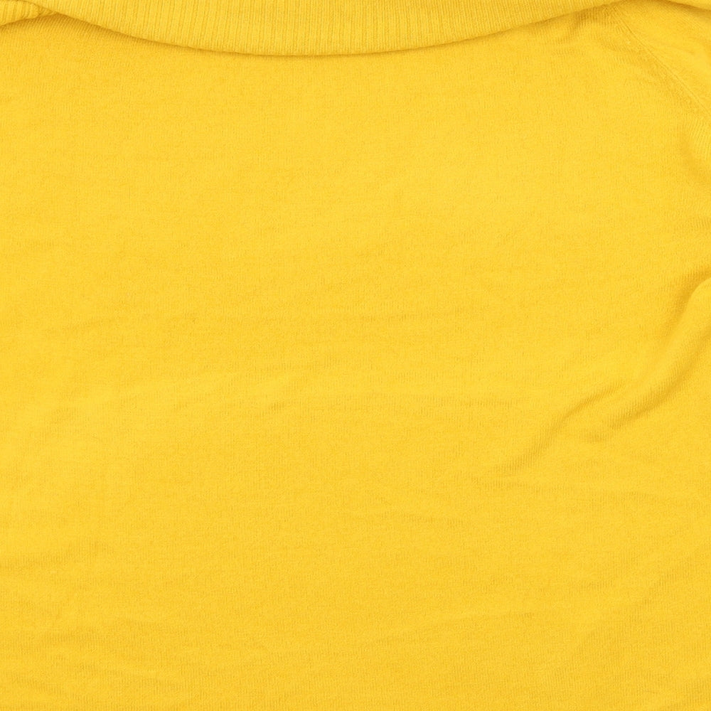 TU Womens Yellow Knit Pullover Jumper Size 18