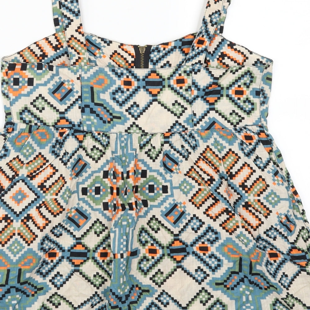 Womens UK Size 10 Topshop Blue Basic Tank