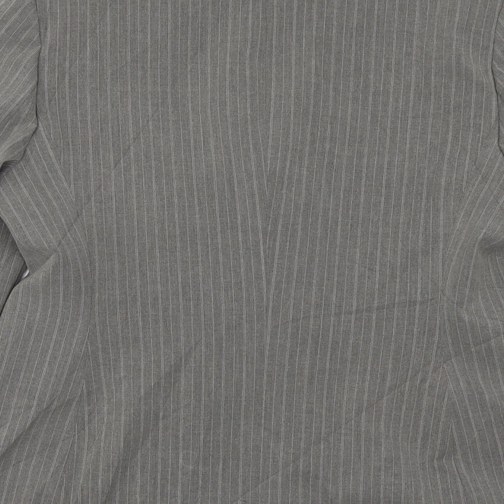 Marks and Spencer Womens Grey Striped  Jacket Suit Jacket Size 16