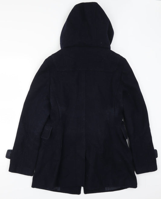 Therapy Womens Blue Pea Coat Coat Size 10