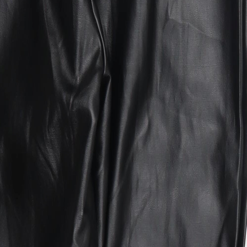 Womens UK Size 6 Missguided Regular Fit Black Trousers