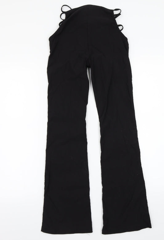 Womens UK Size M Preworn Regular Fit Black Trousers