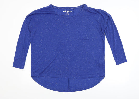 Womens UK Size 6 Atmosphere Blue Basic T-Shirt