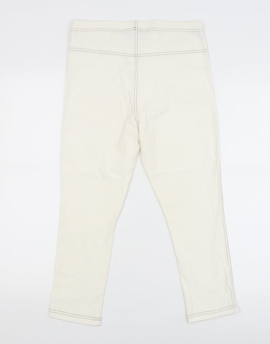 Originals Womens White Cropped Trousers Size S L20 in