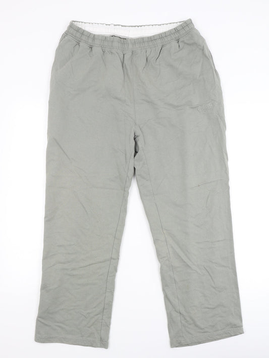 Womens UK Size L Cotton Traders Regular Fit Sweatpants Grey Trousers