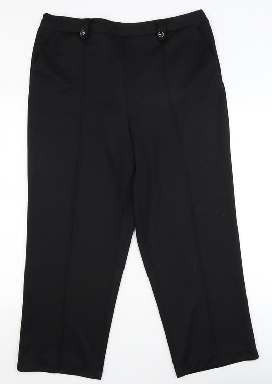 Womens UK Size 18 bm collection Regular Fit Dress Pants Black Trousers