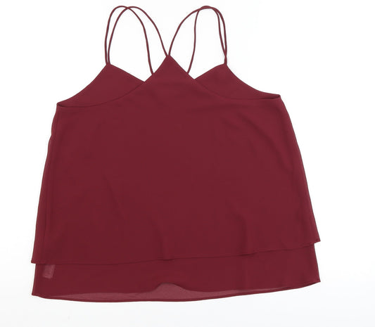 New Look Womens Red Camisole Tank Size 10