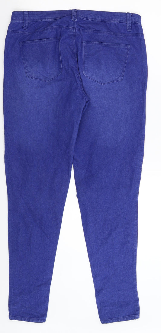 Denim & Co. Womens Blue Denim Jegging Jeans Size 12 L30 in
