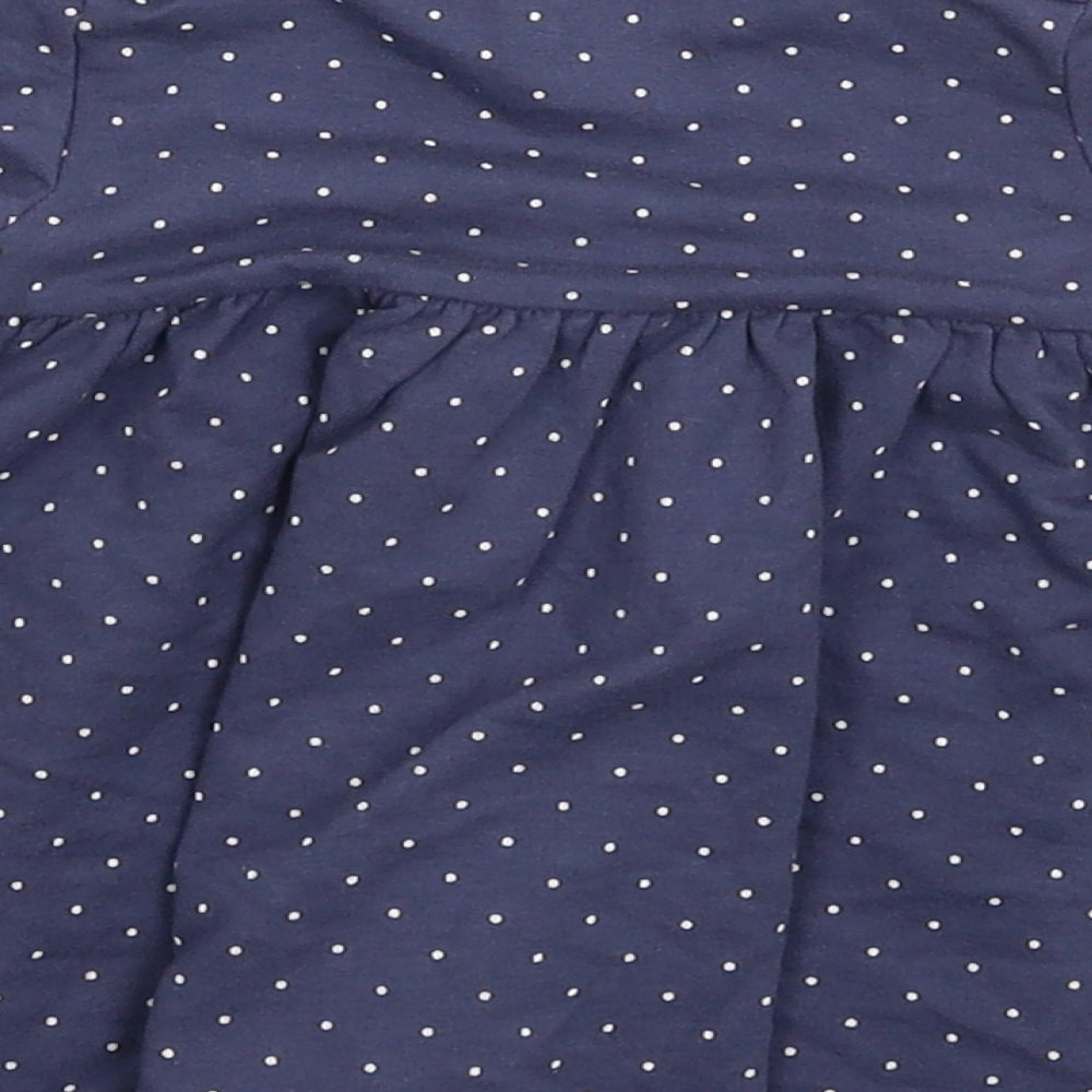 Marks and Spencer Girls Blue Spotted Fit & Flare Size 0-3 Months