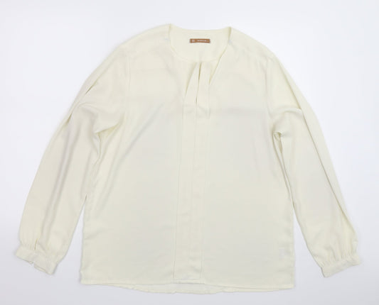 Womens UK Size 14 Avenue White Basic Blouse