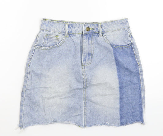 Womens UK Size 6 PRETTYLITTLETHING Mini Denim Skirt