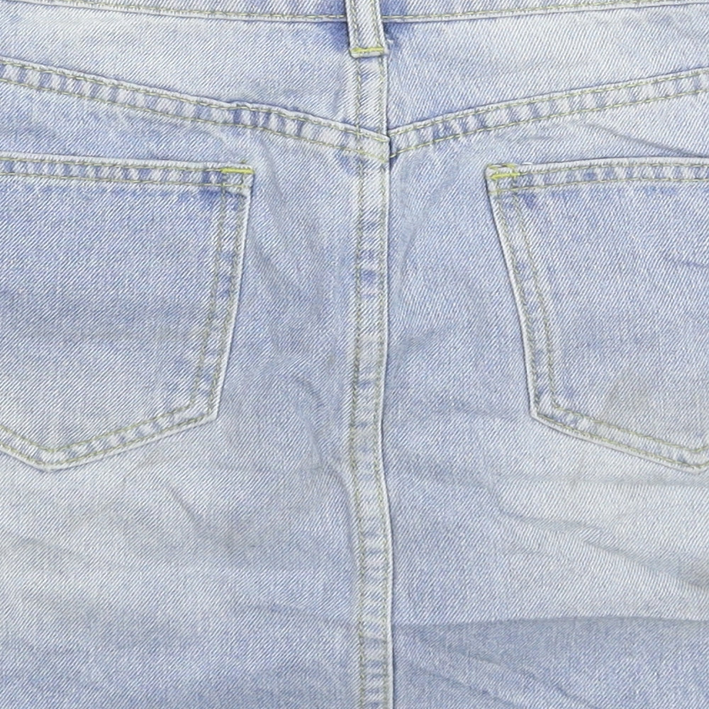 PRETTYLITTLETHING Womens Blue Denim Mini Skirt Size 6