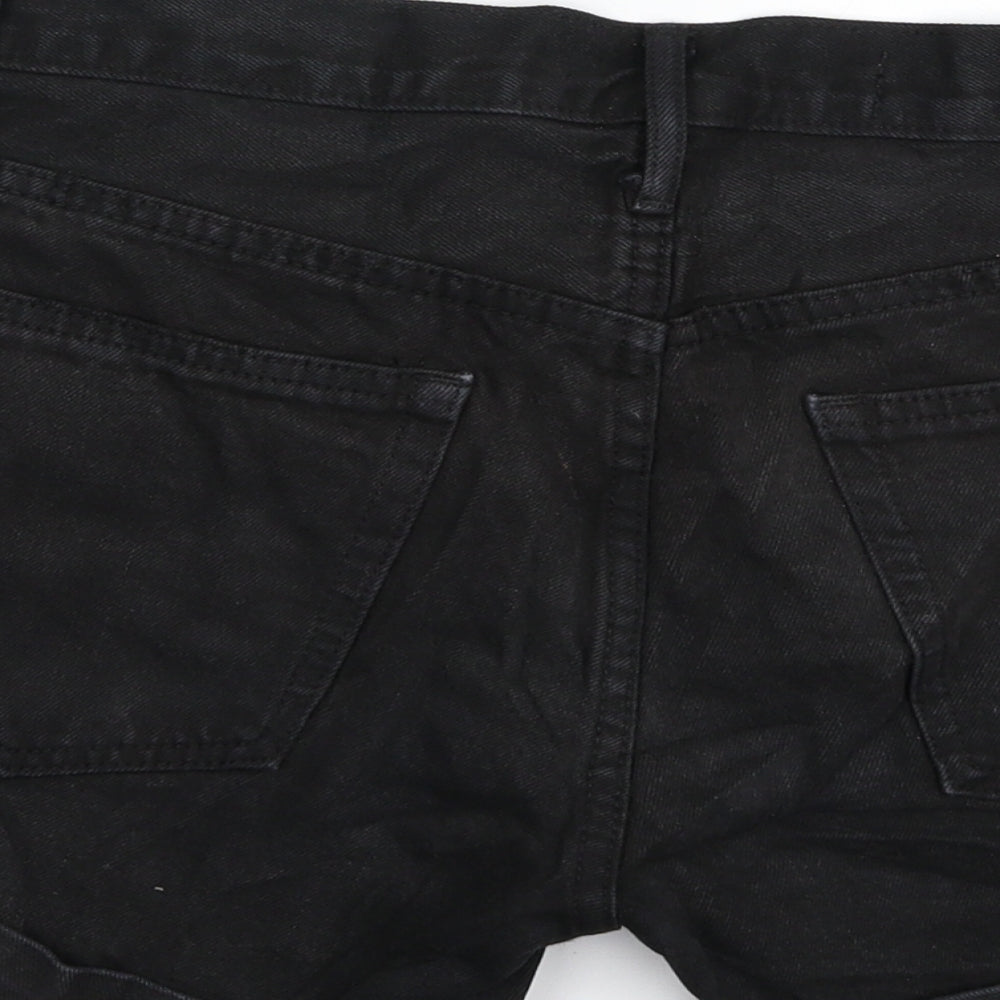 Gap Womens Black Denim Hot Pants Shorts Size 30 in