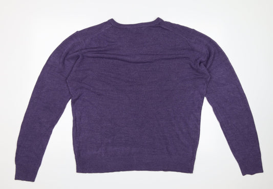 Cedar Wood State Mens Purple Pullover Jumper Size 2XL